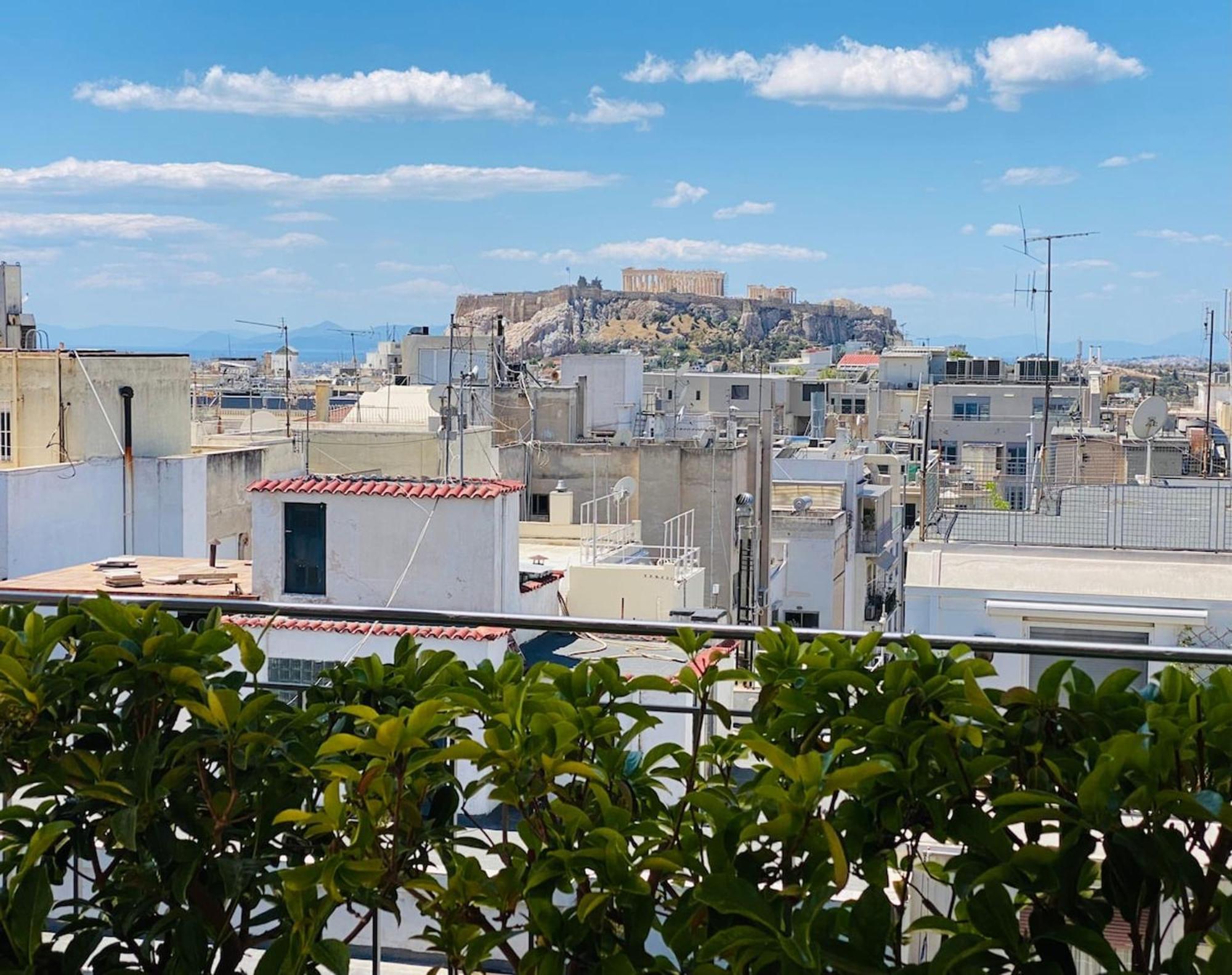 Ferienwohnung 200Mbps Wifi - Penthouse With Acropolis View Athen Exterior foto